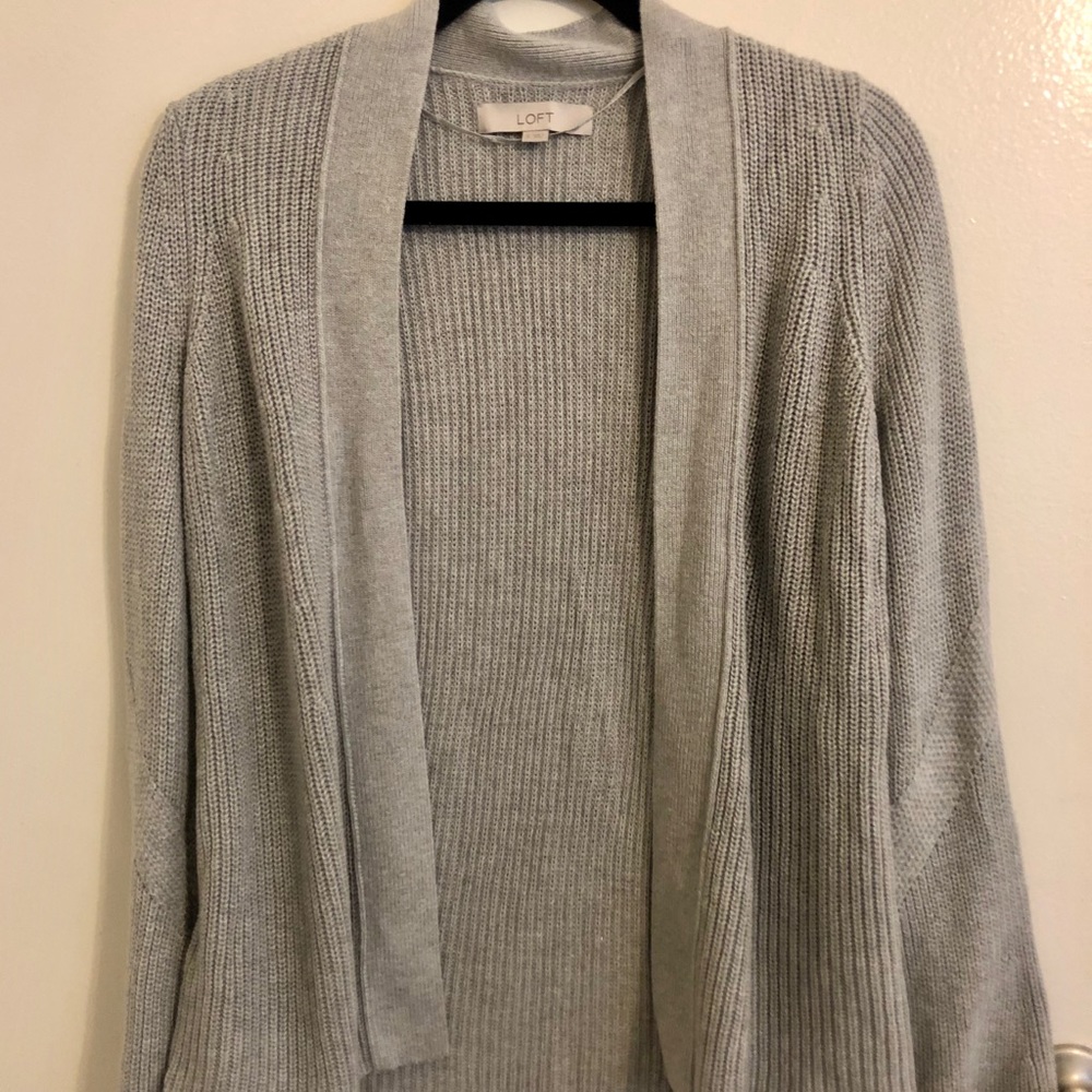 Gray Knit Cardigan
